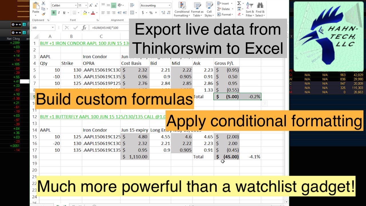 Real Time Stock Prices in Excel