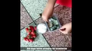 How to sweeten the sour strawberries 😋