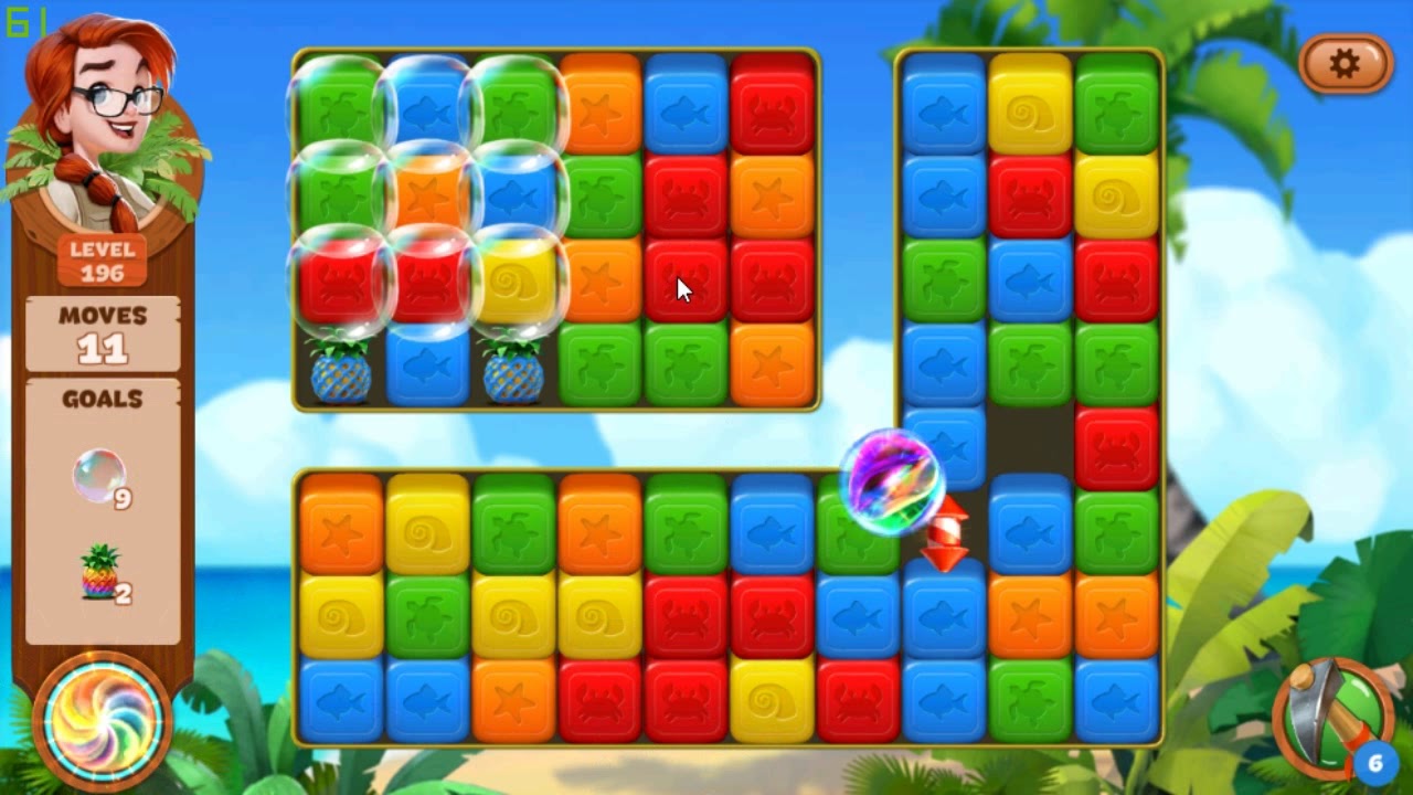 Lost Island Blast Adventure level 196