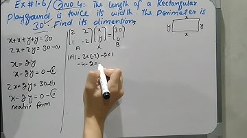 Ex # 1.6. 9th class Maths part 04 th length of a rectangular plaground is twice its width. the petim