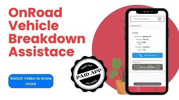 (𝐏𝐀𝐈𝐃 𝐀𝐏𝐏) OnRoad Vehicle Breakdown Assistance Android App with Location sharing | FYP for CSE