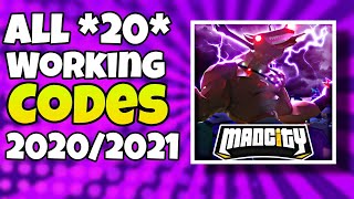 All *20* Working Codes in Mad City Roblox 2020/2021