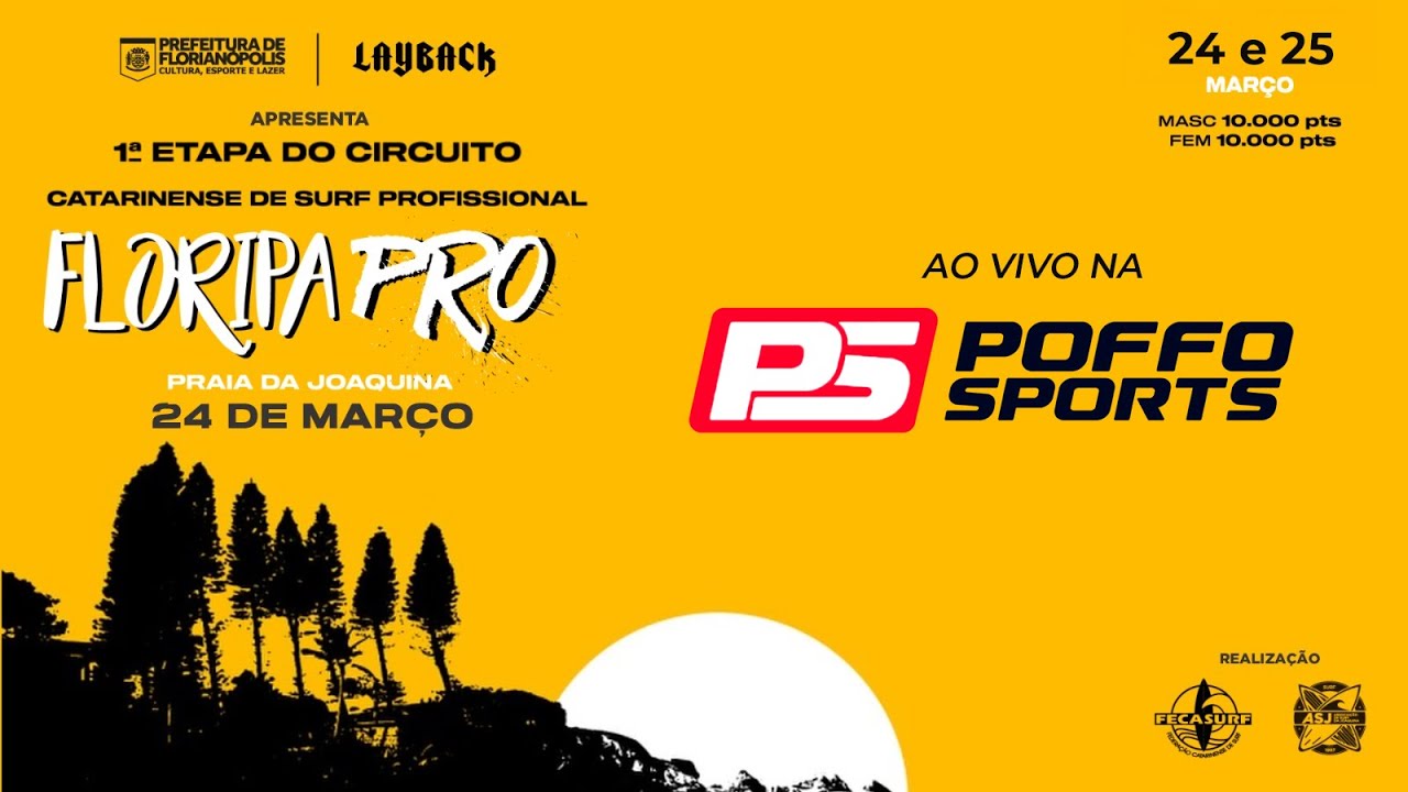 1ª ETAPA DO CIRCUITO CATARINENSE DE SURF PRO | FLORIPA PRO - PRAIA DA JOAQUINA | 24/03 |