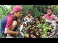 Cowboy Life - boys cooking snails recipe with eating delicious in wild