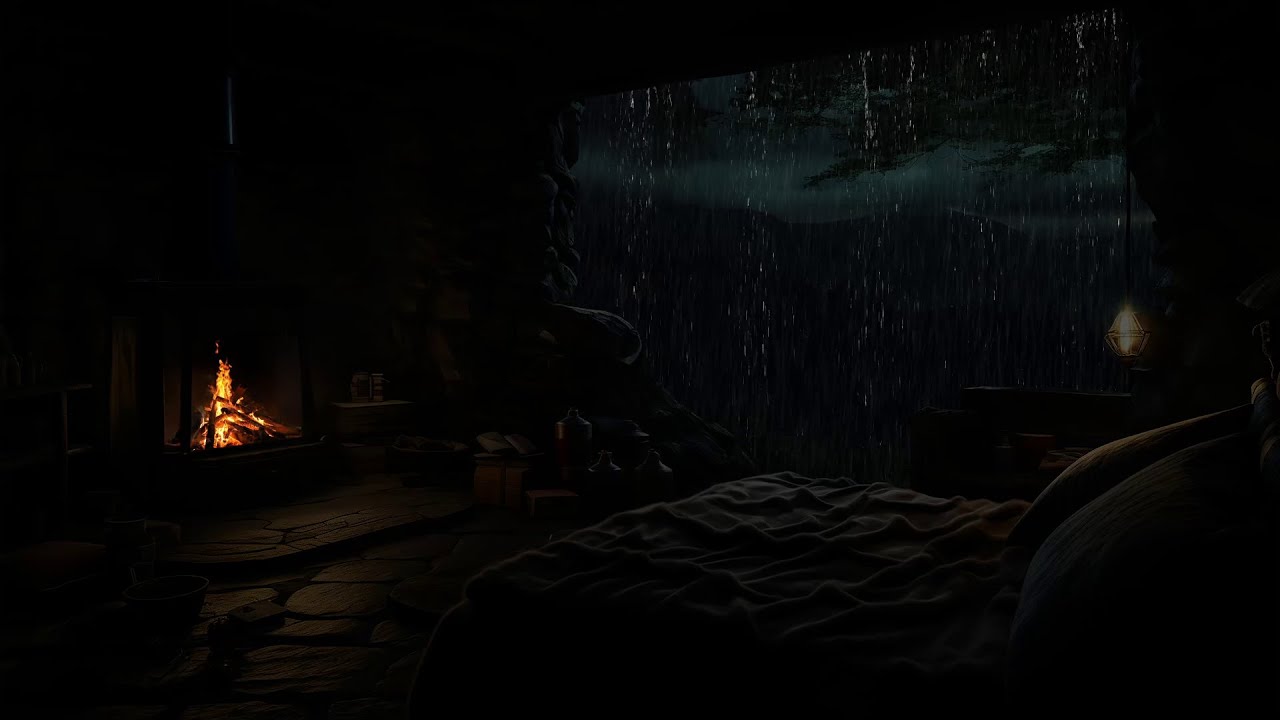 Gotas De Chuva E Relaxamento: Desfrute Do Conforto Da Sua Caverna Aconchegante - Asmr