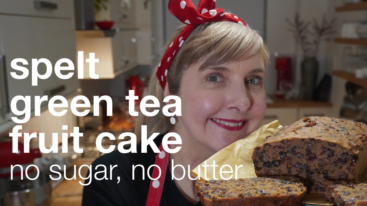 Spelt Green Tea Fruit cake; no butter, no sugar (vegan option too