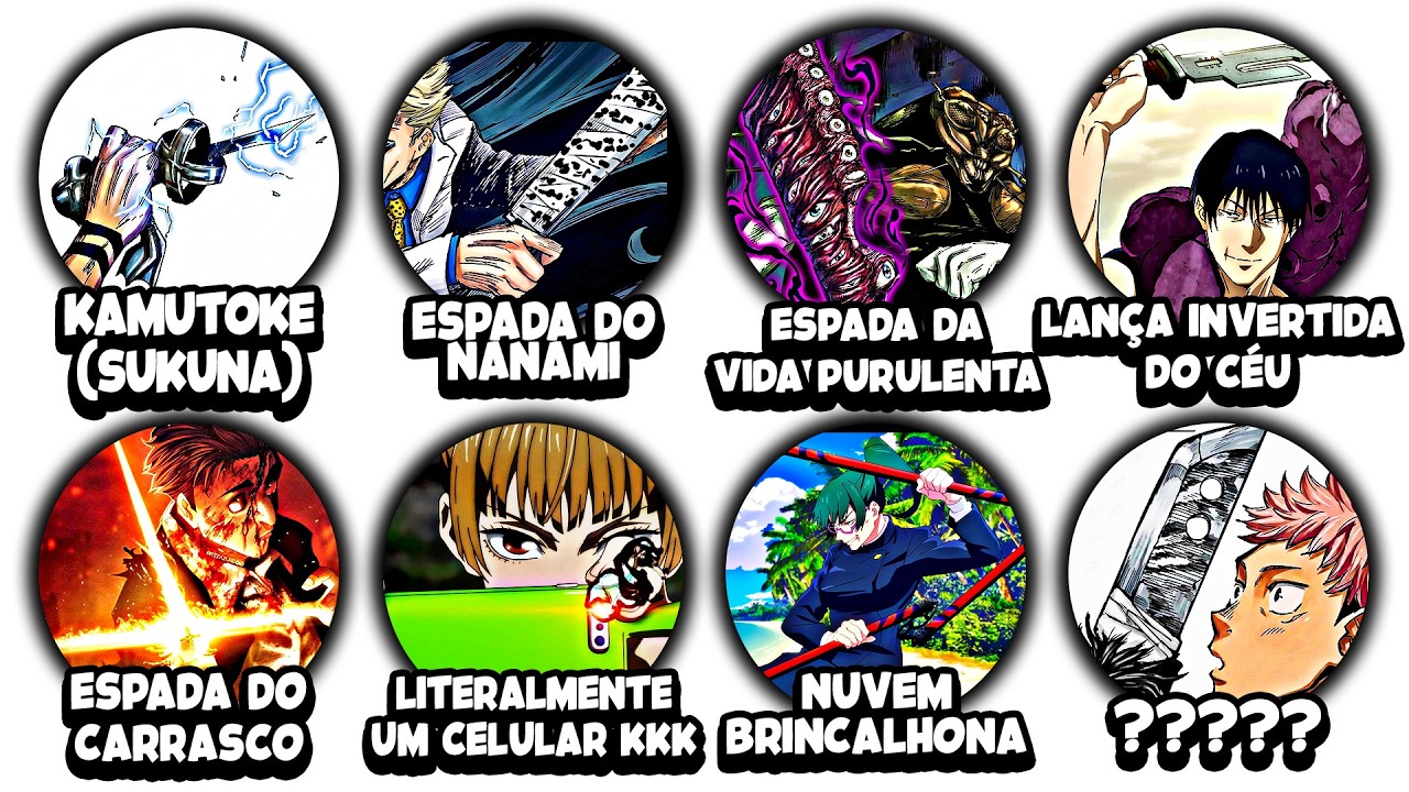TODAS AS FERRAMENTAS AMALDIÇOADAS DE JUJUTSU KAISEN
