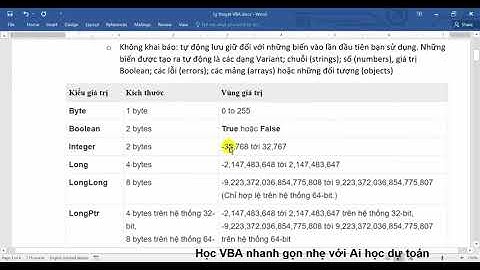 Bài 13 -Tìm dòng, cột cuối cùng có chứa dữ liệu trong VBA  Ứng dụng lập hồ sơ trong xây dựng