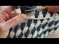 Bu Modele Bayılacaksınız Tığ İşi İki Renkli Battaniye Hırka Yelek Modeli How to Crochet Knitting