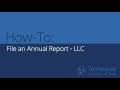 Howto file an annual report  llc