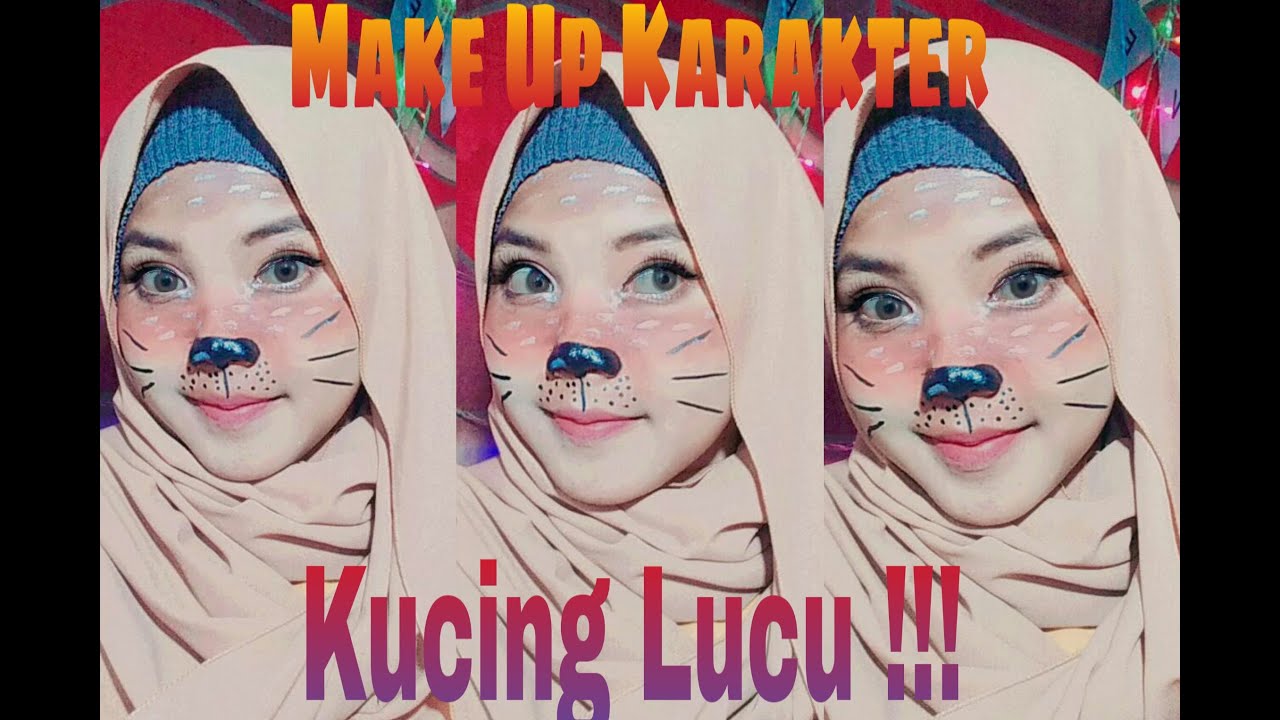 Makeup Karakter Kucing Lucu dan Simple !! - YouTube