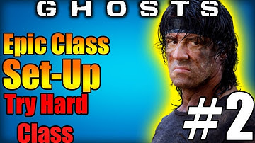 CoD Ghosts: Rambo Class Set-Up! My Try Hard Class Set-Up | Works On All Guns!