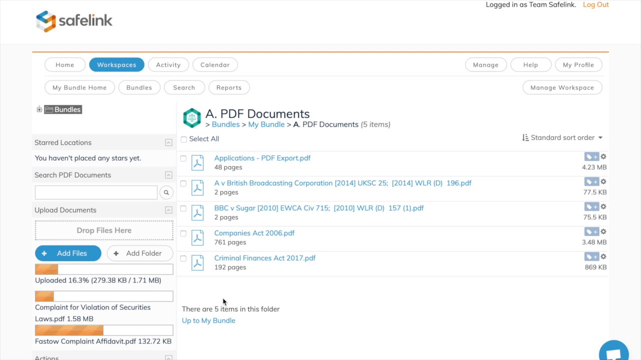 How to quickly create a court bundle with Safelink - YouTube