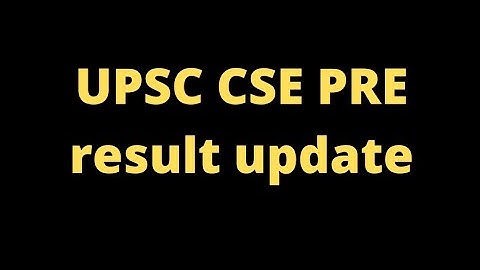 UPSC pre 2021 result in this week.
