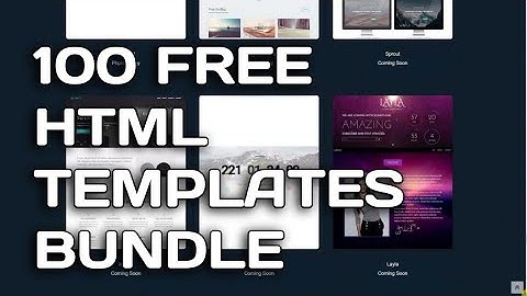100 HTML CSS BOOSTRAP free template bundle download