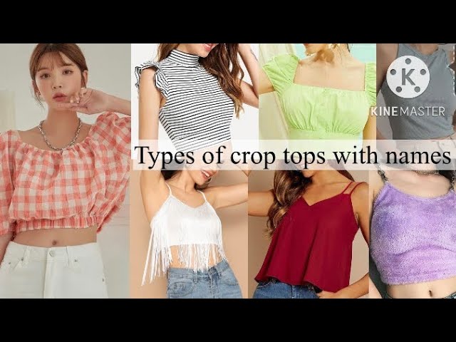 Types of crop tops with names