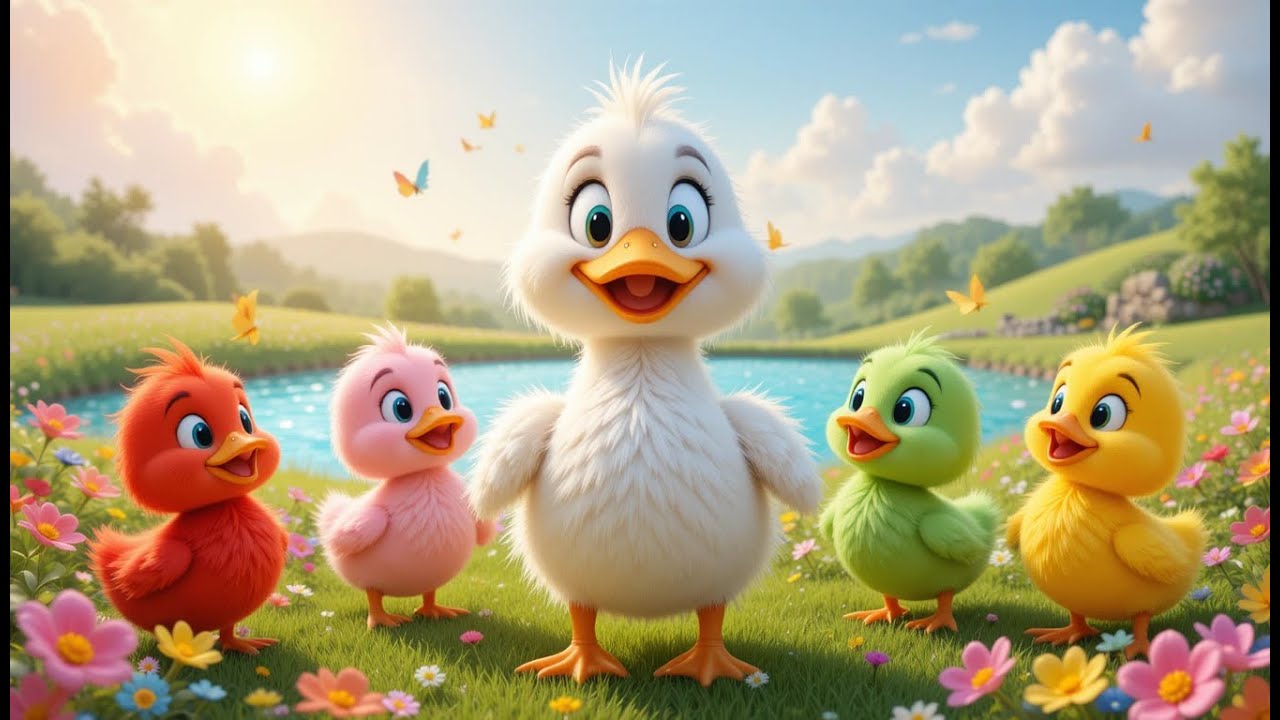 Nursery Rhymes for Babies in English | Cute Duck Rhyme for Kids | BabyAnimals