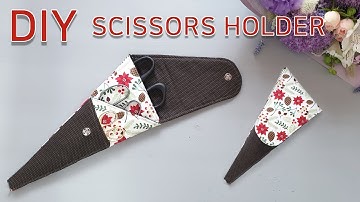 DIY scissors holder/An easy way to make a scissors case/A4용지 한장으로 패턴 만들기/가위 홀더만들기 [JSDAILY]