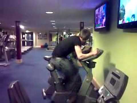 ben hadfield on a gym bike lol