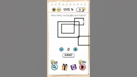 Brain test level 76 how many rectangles are there