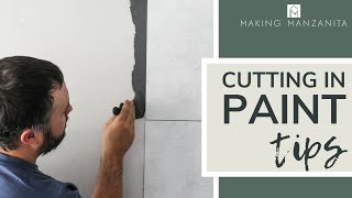 Cutting In Painting Tips With a Paint Brush and No Tape! | DIY For Beginners