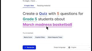 Create a quiz with conker.ai and share it to Google Forms!