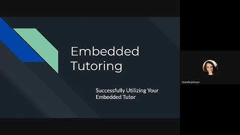 Embedded Tutoring for Faculty