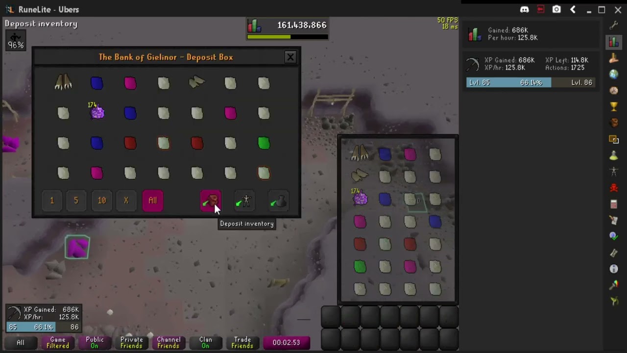 3t Gem Mining 120k+ XP/h (Clip)