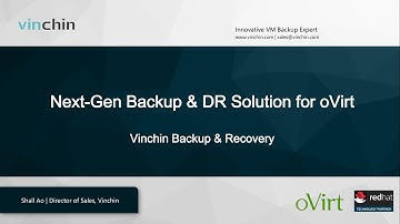 Next Gen backup and DR solution for oVirt