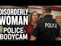 DISORDERLY Woman Confronts Police Inside Speedway