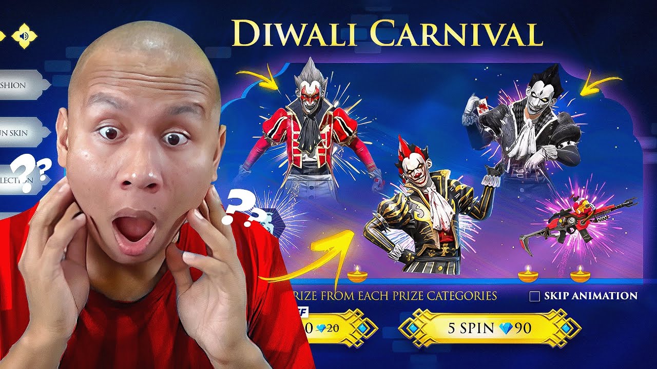 OMG !! Golden Joker Return in Free Fire 😱 Diwali Carnival Event - Tonde ...