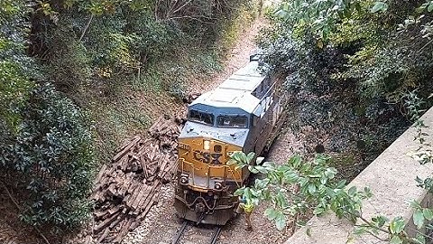 CSX ES40DC 5451 leads CSX F787 into the tunnel with a K5HL horn salute #shorts