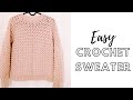 Easy Crochet Shell Sweater Beginner Friendly