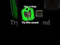 try this sound!!!!!! #shorts