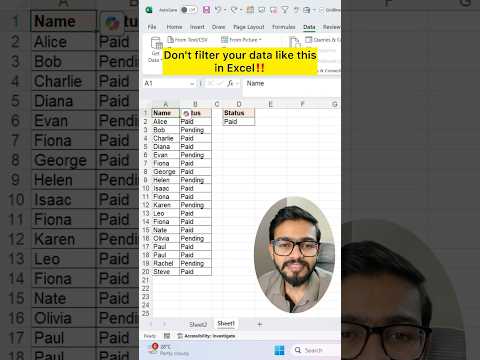 Don't Filter data