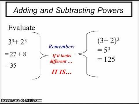 Exponents - Adding Powers Example1 - YouTube