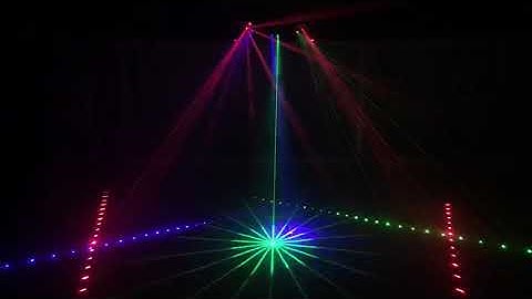 6 Lens Scan RGB Laser Line Beam Stage Light