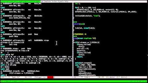 Following a system call to kernel space and back again