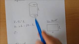 Zylinder - Volumen, Mantel, Oberfläche berechnen