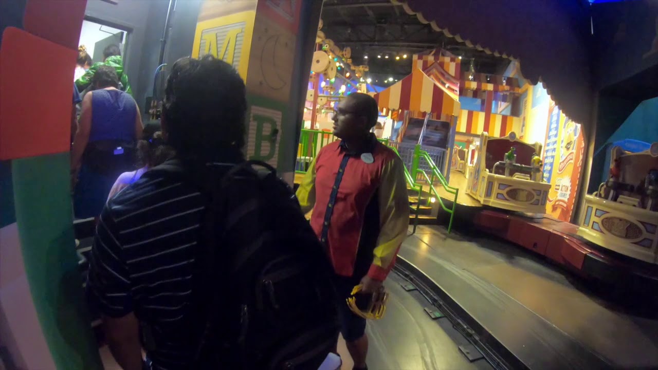 Getting Stuck on Toy Story Mania! Had to exit through the ride!