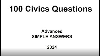 Civics Questions Practice - Adv/Int