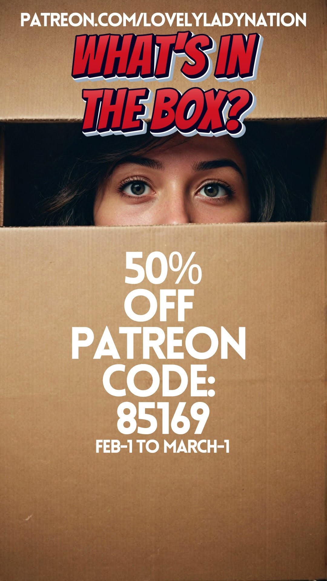 A lovely lady nation valentines patreon offer - save 50% off your first month #lovelyladynation