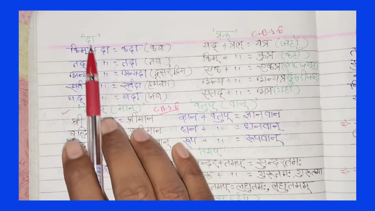 संस्कृत मे प्रत्यय 