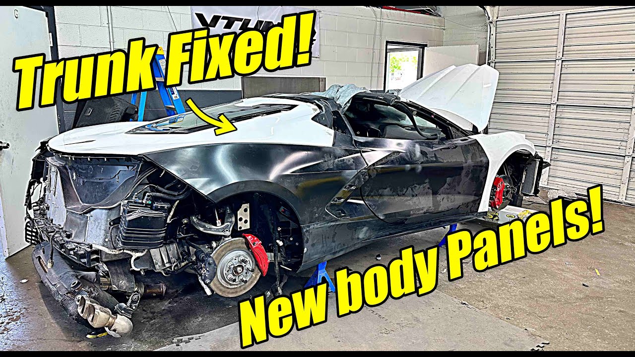 Fixing the Cracked FiberGlass On Our 2022 Corvette C8!! - YouTube
