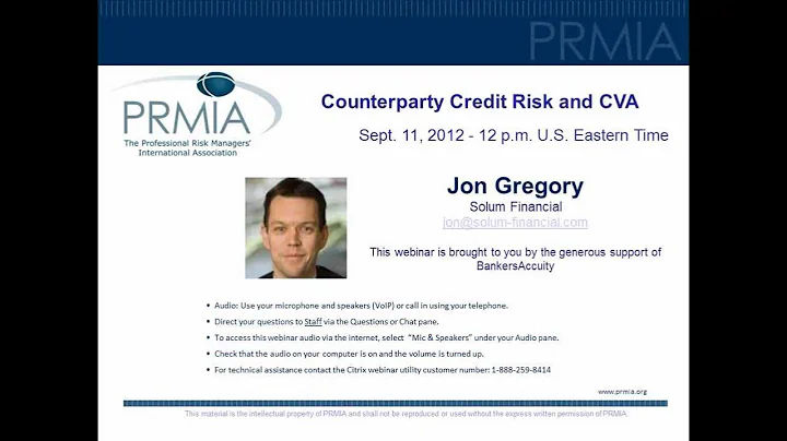 PRMIA: Counterparty Credit Risk and Credit Value A...