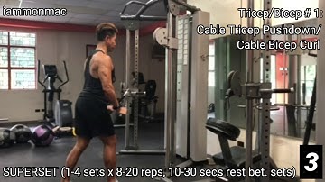 Superset Tricep/Bicep#1 Cable Tricep Pushdown/ Cable Bicep Curl