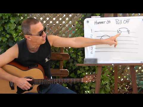 Beginner HAMMER ON/ PULL OFF Guitar Lesson - Lead Guitar Technique - How to Read on Tab