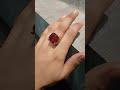 Luxury Red Stone Ring | Big Ruby Style Ring for Women | Trending Fashion Jewelry | Crystal Ring
