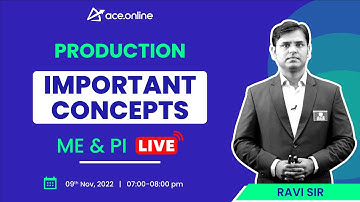 Productie - Krimptoeslag | Belangrijke concepten voor GATE 2023/24 | Ravi Sir | ACE Online Live