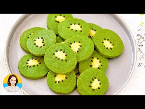 Kiwi” Matcha Cookie | How To Make Green Tea Cookies